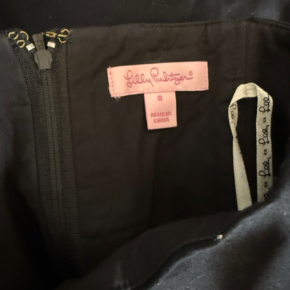 Lilly Pulitzer Black Strapless Dress with White Accents - Picture 4 of 4